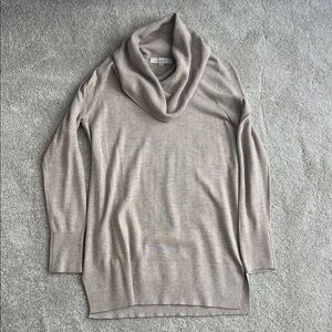 LOFT Taupe Cowl Neck Sweater Med